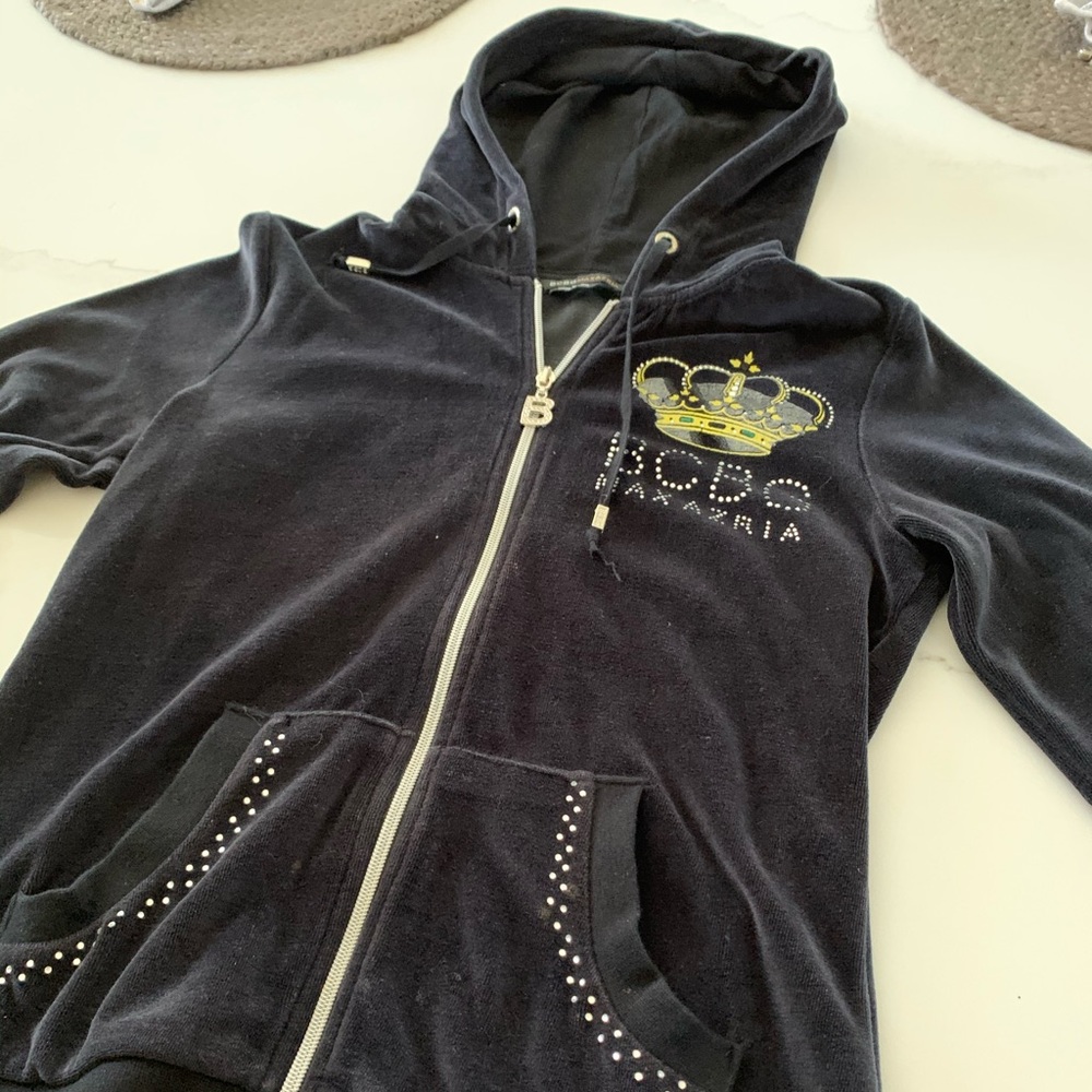 BCBG velvet sweat jacket